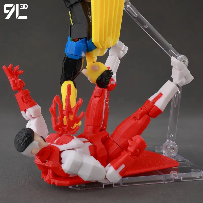 Anime Action Figure 3D Printed Multi-Jointed Collectible Toy - Multiple Colors