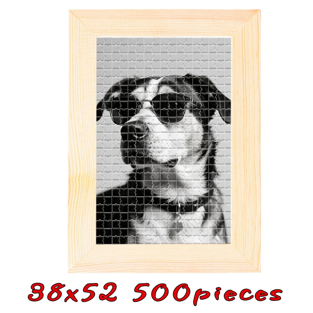 Custom Wooden Jigsaw Puzzles with Graduation Photo Frames - Personalized Gift Set