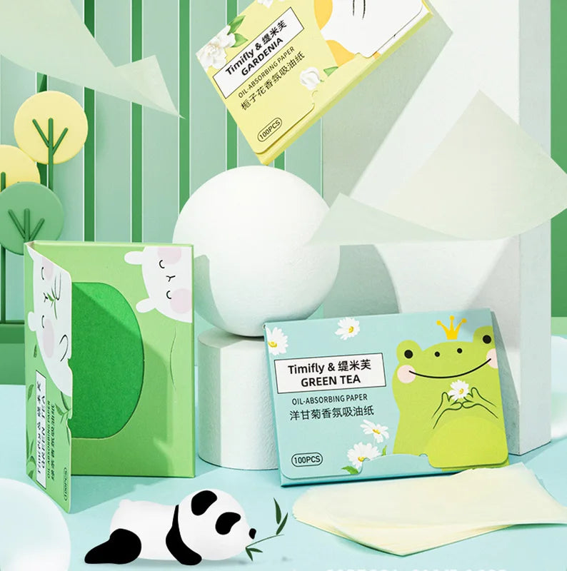 Oil Blotting Papers 100pcs Facial Oil Control Sheets for Men Women Set