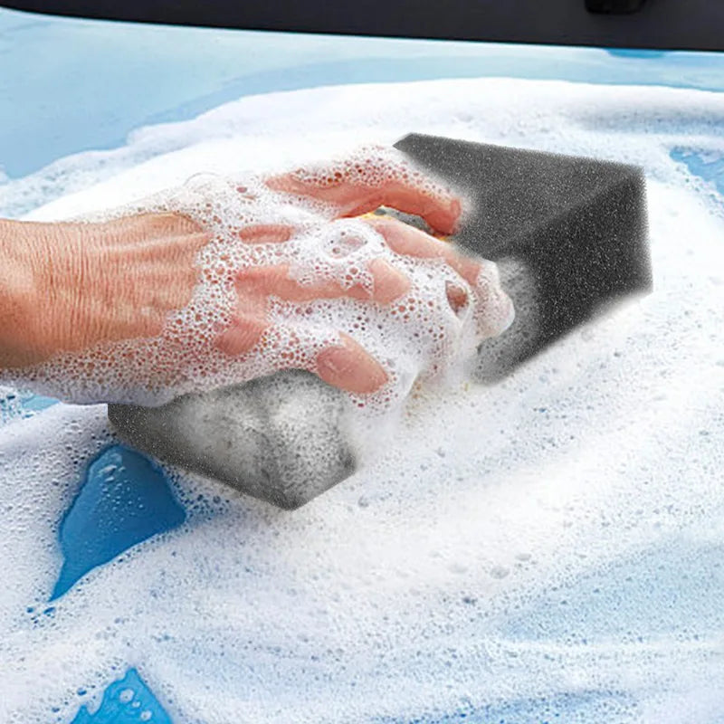 Black Car Wash Sponge Block - Absorbent, Durable, Multi-Purpose Cleaning Tool