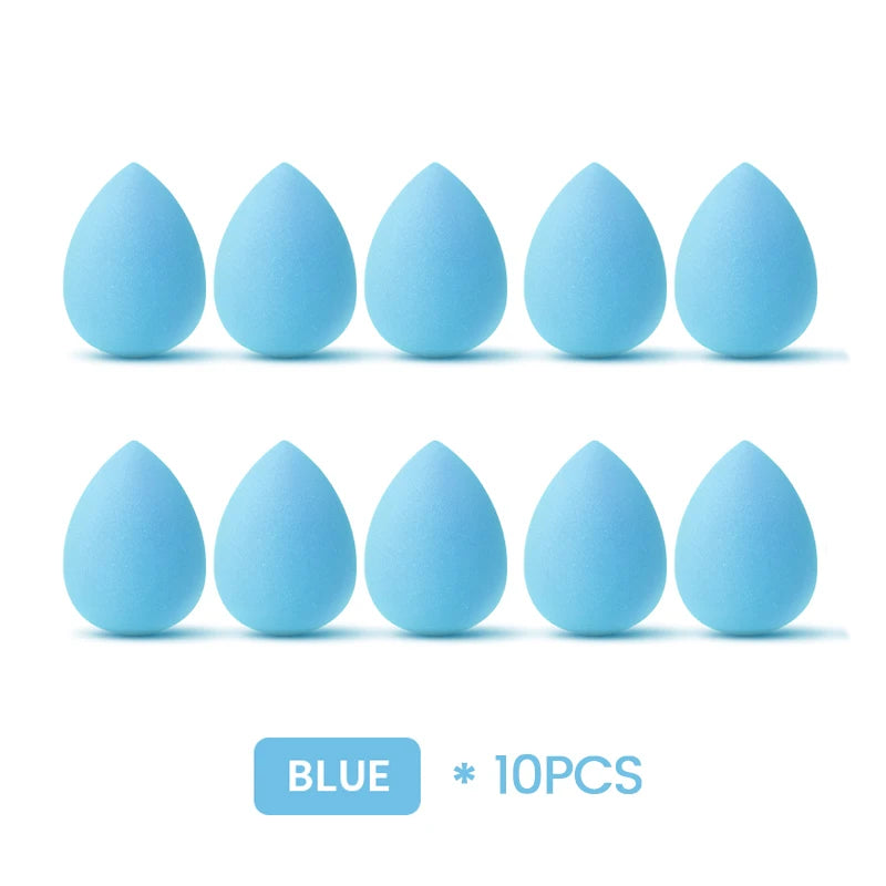 10-Pack Makeup Sponge Set Soft Colorful Cosmetic Puff for Foundation & Powder