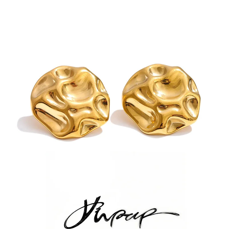 Stainless Steel Round Stud Earrings for Women Allergy-Free Daily Jewelry