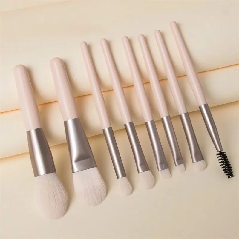 8-Piece Soft Fluffy Makeup Brush Set for Foundation, Blush, Eyeshadow & Powder