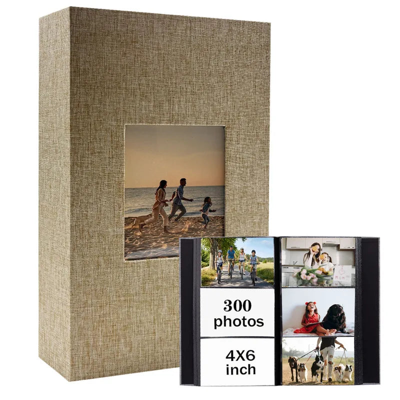 Linen Photo Album 4x6 with 600 Pockets Horizontal & Vertical Storage