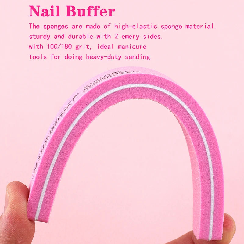 Colorful Nail Buffers 5Pcs or 10Pcs Manicure Sanding Blocks Grit 100/180