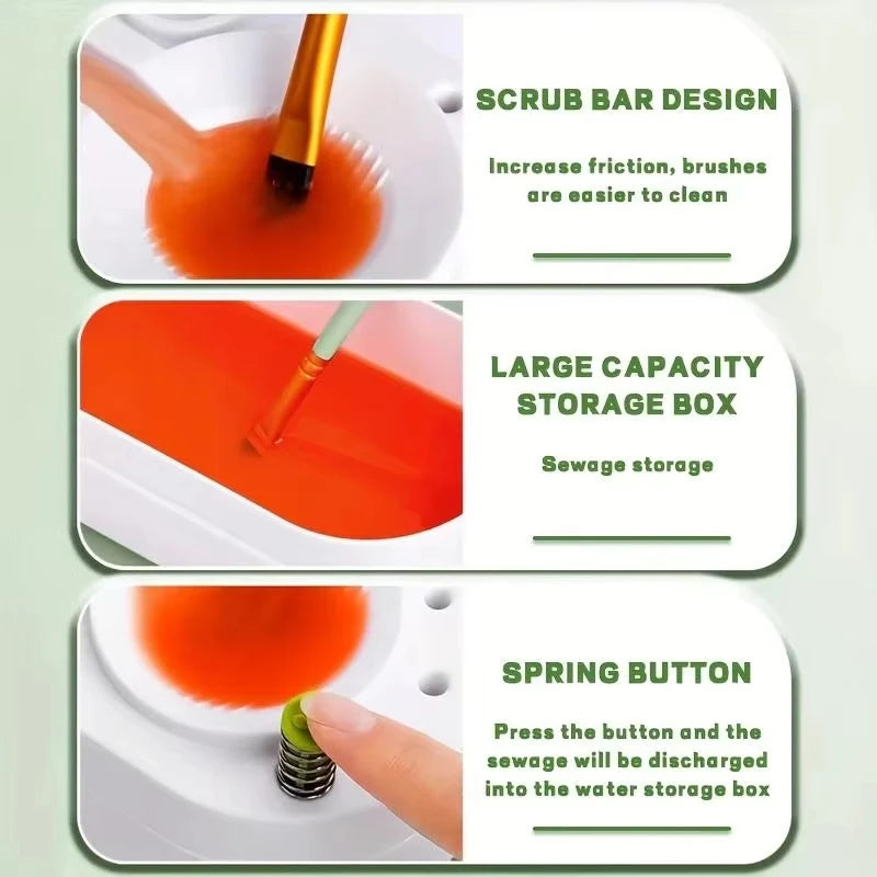 Watercolor Brush Cleaner Rinse Cup with Drain Dispenser for Paint Brushes