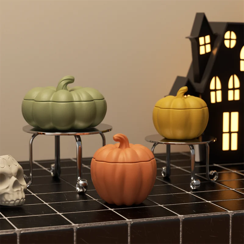 Halloween Pumpkin Silicone Mold for Concrete & Cement DIY Home Decor