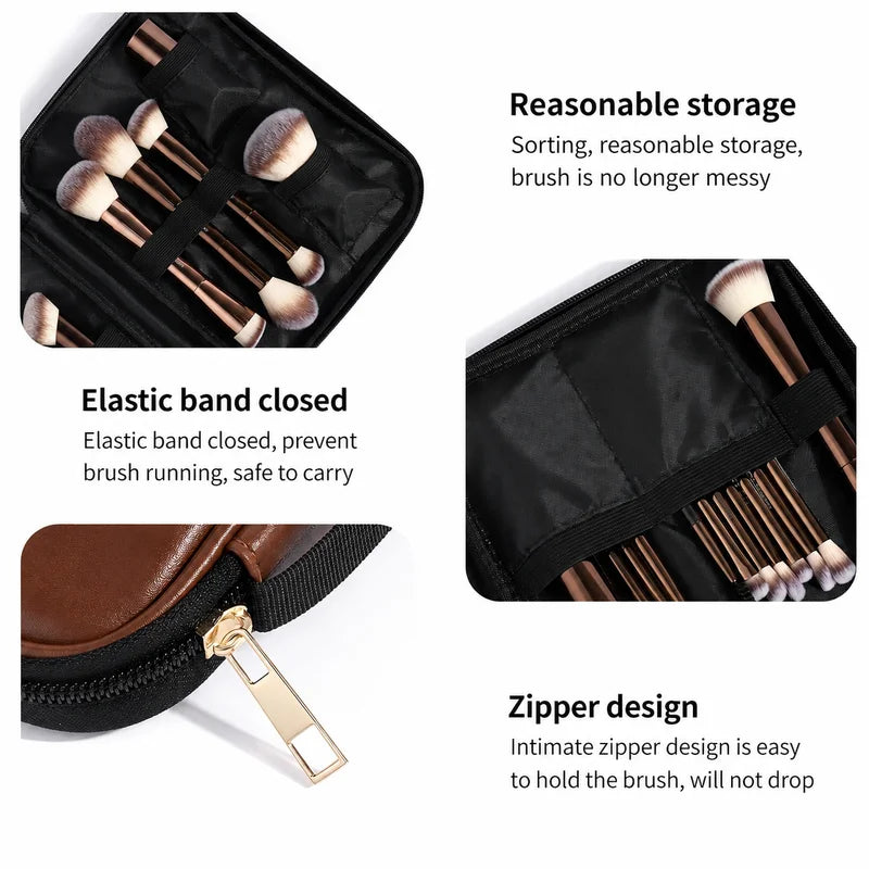 20Pcs Makeup Brush Set with Bag - Foundation, Blush, Powder & Eyeshadow Brushes