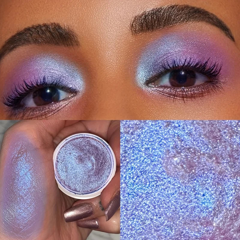 3-Color Eyeshadow Cream Set - Soft Pink, Rich Purple, Fresh Green, Luxurious Texture