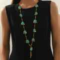 Blue Ethnic Style Pendant Necklace for Formal, Beach, Wedding