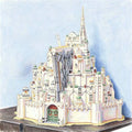 Large White Castle Model Toy Set - Educational Building Blocks for Kids, Birthday & Christmas Gift