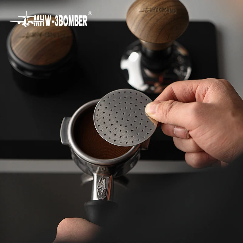 Titanium Coating Espresso Puck Screen - Reusable Metal Filter 51/53/58.5mm
