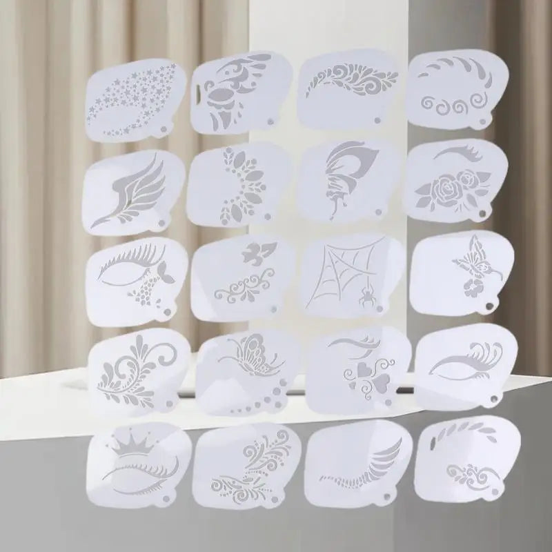 Reusable Face & Body Paint Stencils for Party Makeup - Art Templates, All Colors