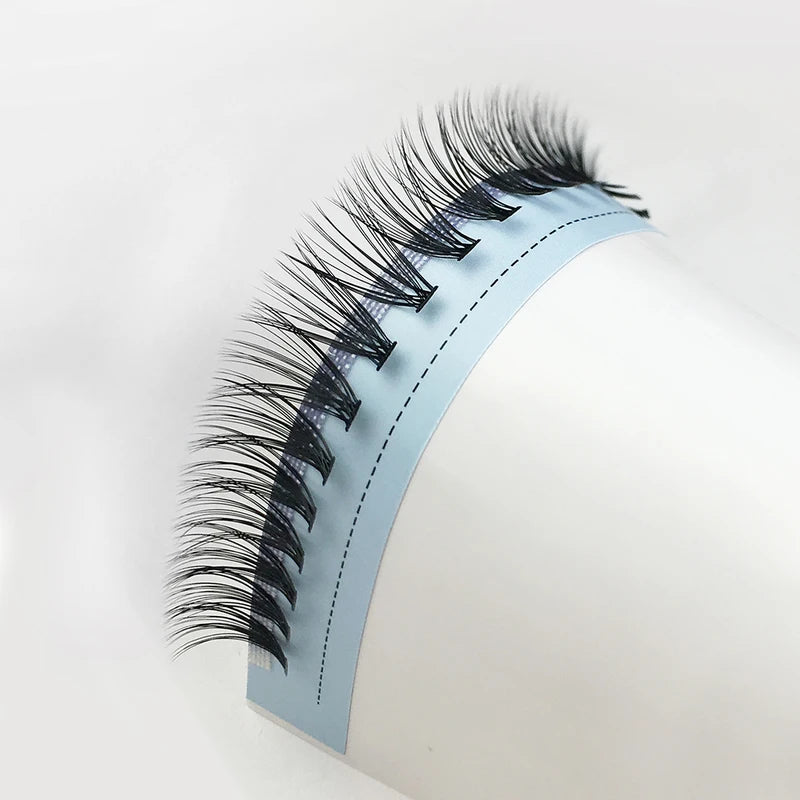 100 Bundles Cluster Eyelash Kit with Faux Mink Fans - Natural, DIY Ready Made Lashes