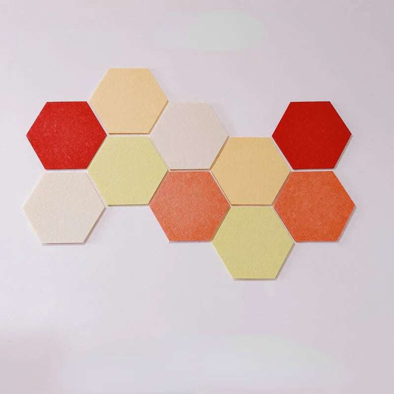 Creative Wallpaper Cloth 10PCS Set Wall Sticker Decorative Felt Cork Board for Living Room Bedroom School