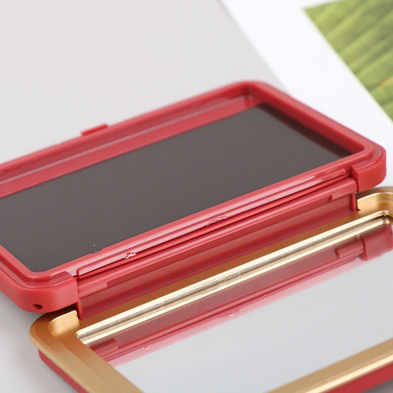 Magnetic Makeup Palette with Mirror - Empty Cosmetic Storage Box for Eyeshadow Blush