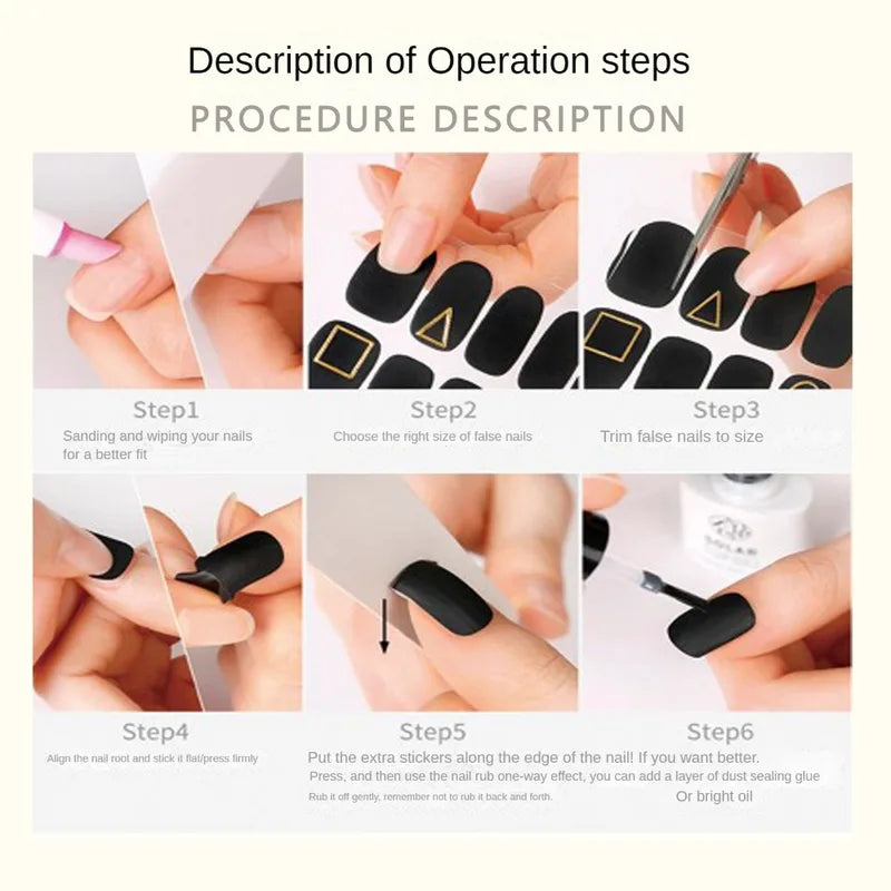 Semi-Cured Gel Nail Stickers Full Cover Color Nail Art Decals for UV Lamp