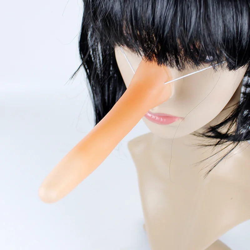 Halloween Witch Long Nose Prop with Elastic Band - Cosplay & Party Accessory