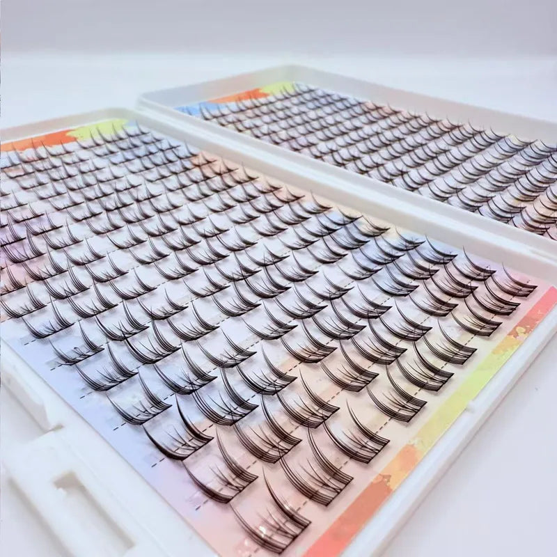 False Eyelash Book 32 Rows Natural Soft Cluster Lashes for Daily Makeup