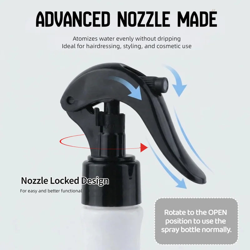 30ml Portable Spray Bottle Lockable Nozzle Leak-Proof Fine Water Mist Sprayer