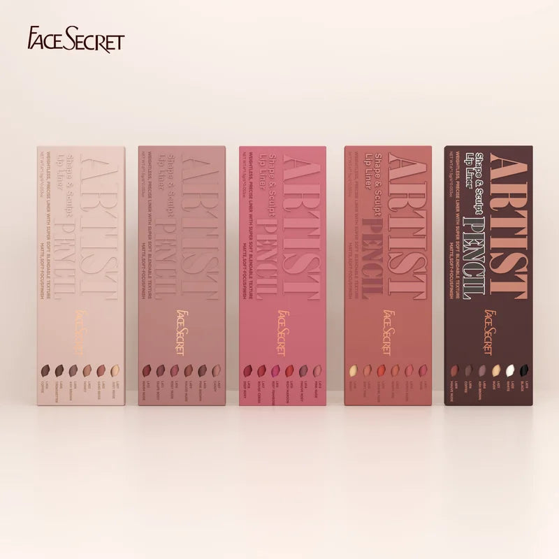 Lip Liner Pencil Set - Precise, Soft Blendable Matte Shades for Lip Makeup