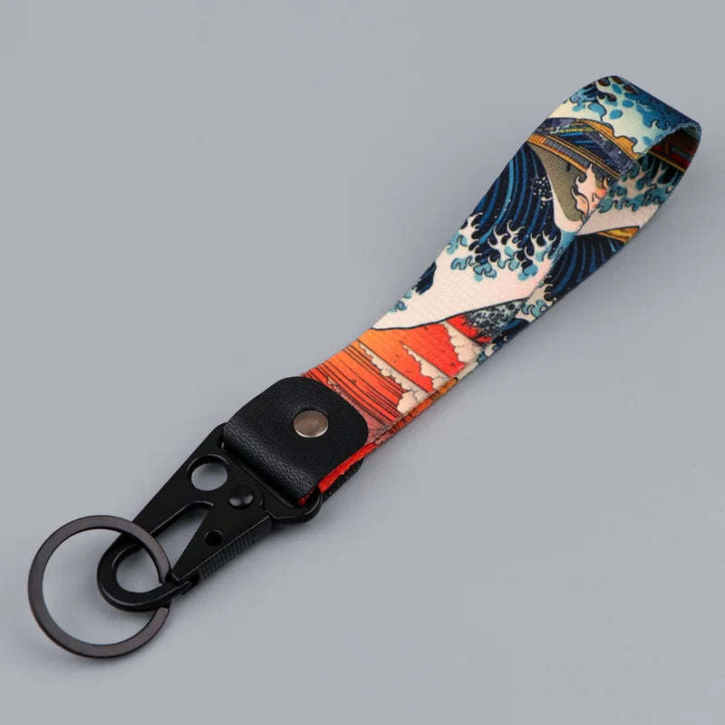 Dragon Eagle Beak Keychain with Koi Fish Design - Reversible Motorcycle & Car Accessory
