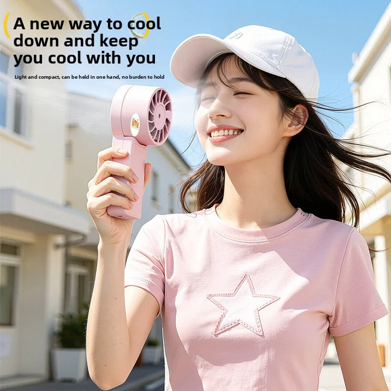 Portable Water Spray Fan with Water Cup for Kids - Handheld Multi-Functional Personal Fan