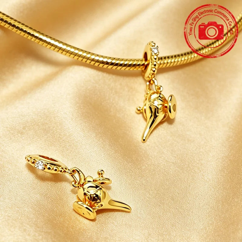 Sparkling North Star Charms Beads for Silver Bracelets DIY Jewelry Gift