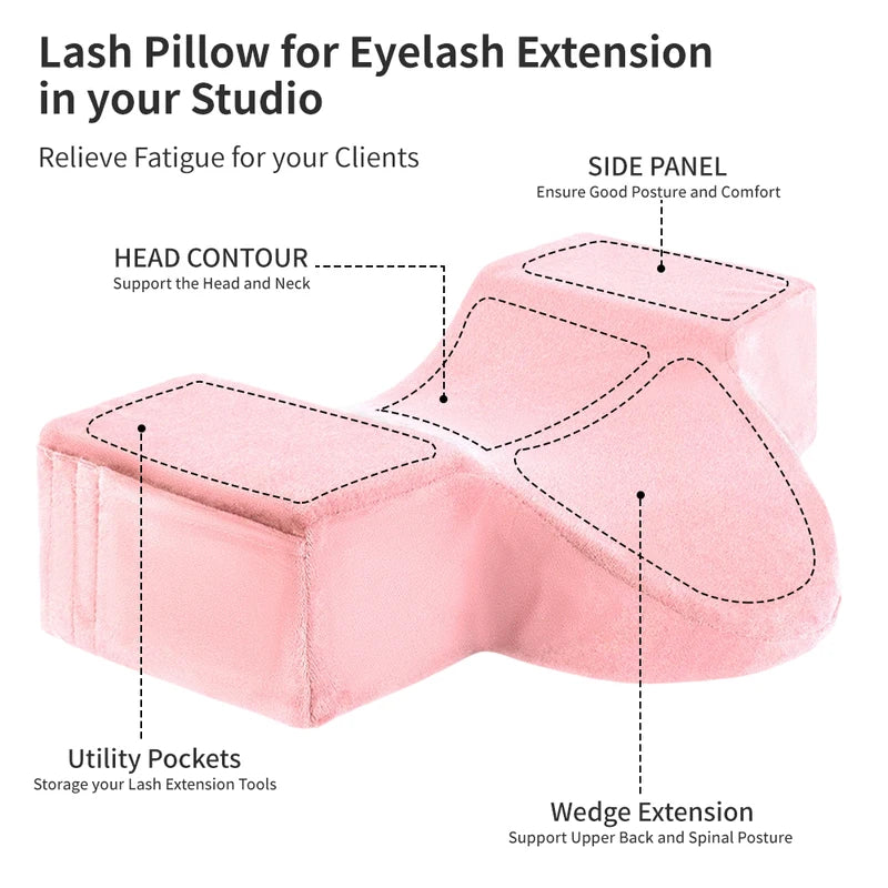 Eyelash Pillow Neck Support U-Shaped Memory Foam Pillow for Lash Extensions