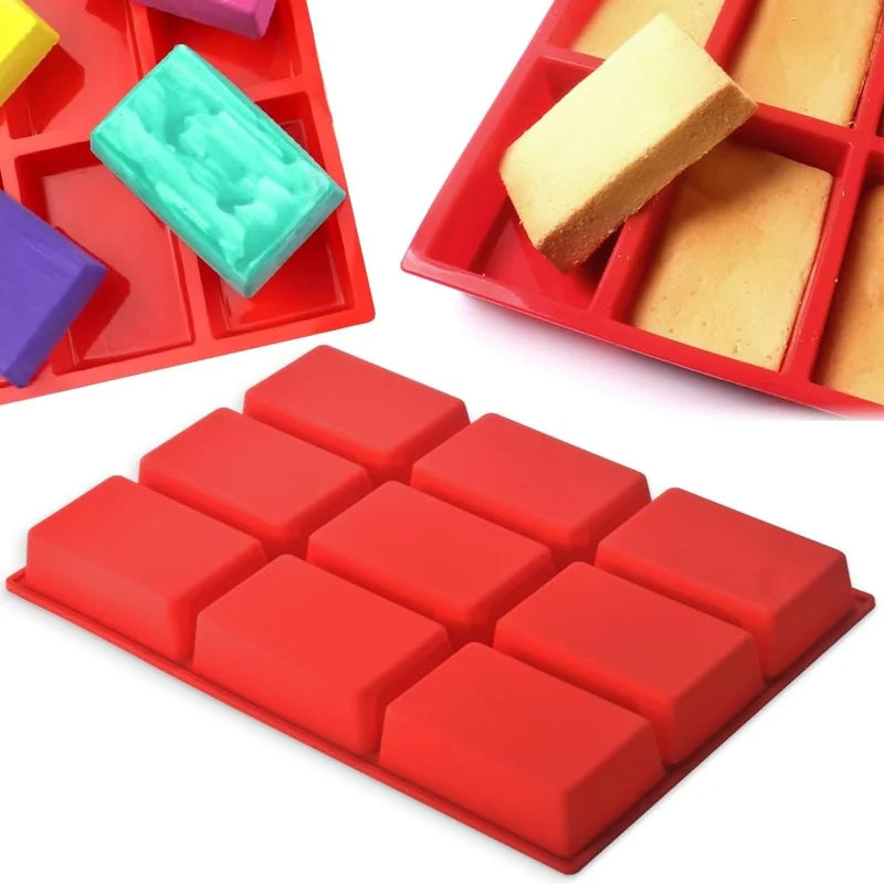 Silicone Mini Loaf Pan 9-Cavity Non-Stick Bread & Cake Mold