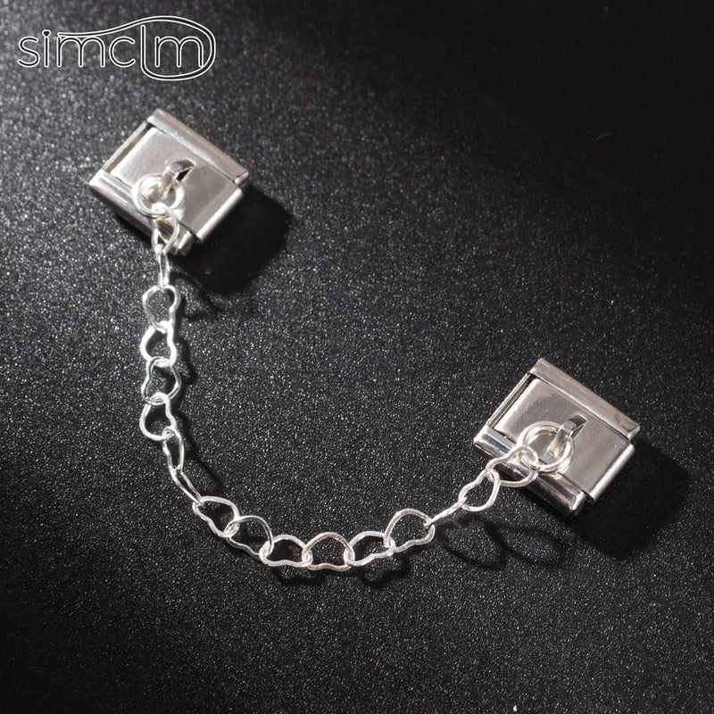 Star Love Italian Charm Bracelet Stainless Steel Beads Jewelry DIY Gift Fit 9mm