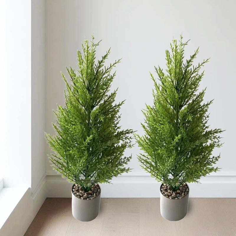 Artificial Small Pine Tree for Living Room and Holiday Decor - Green, Olive, Army Green