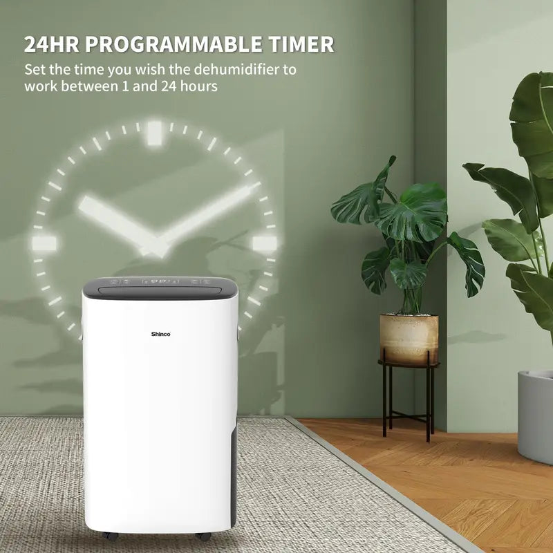 86 Pint Dehumidifier for Home & Basement with Drain Hose - 5000 Sq Ft