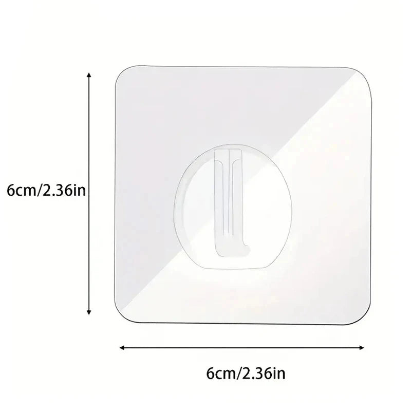 Heavy Duty Adhesive Hooks Set - Non-Punching, Non-Marking, Strong Plastic Wall Hooks, Multiple Colors