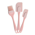 3-Piece Silicone Baking Spatula Set with Oil Brush for Cooking & Baking