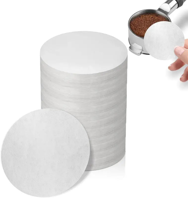 500 Pcs Unbleached 58mm Coffee Filter Puck Screen for Espresso Machines