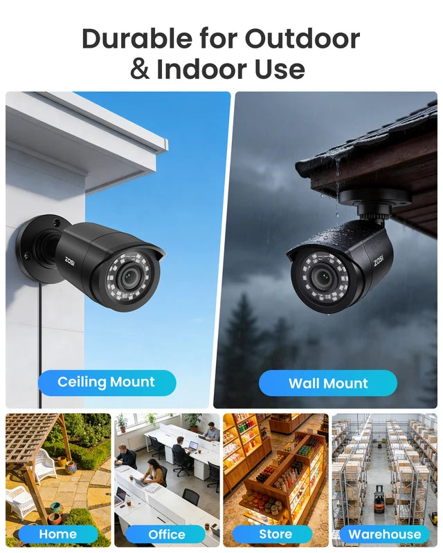 8-Channel 3K Lite Security Camera System with AI Human & Vehicle Detection