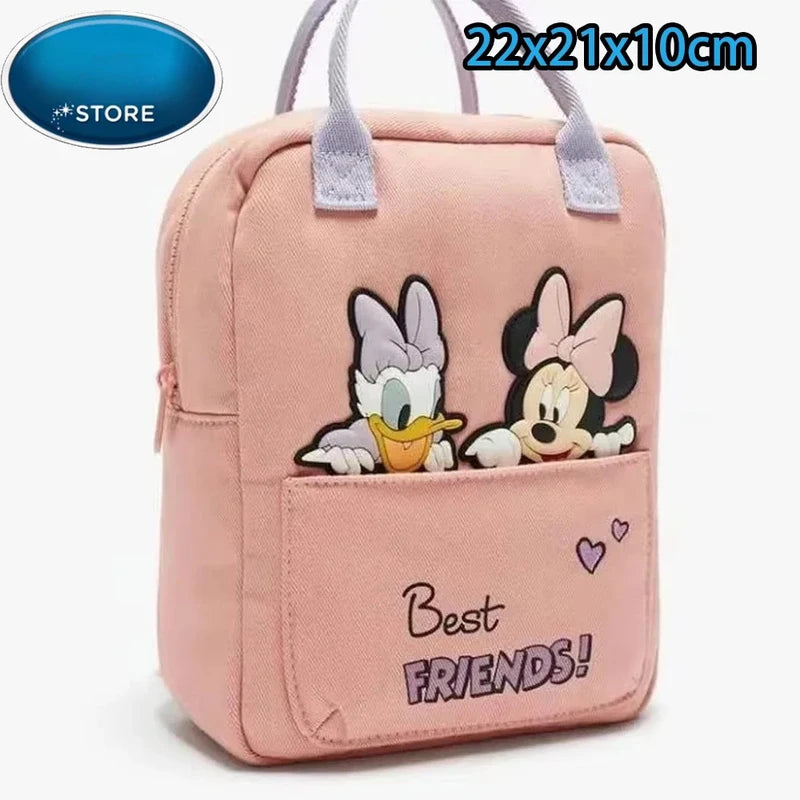 Cartoon Women's Large Capacity Backpack with Plush Mouse Duck Pattern for School & Travel