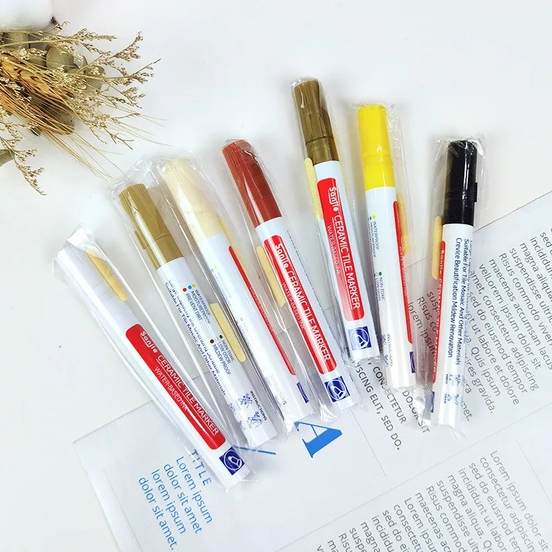 Waterproof Tile Grout Repair Markers Set - Wall & Floor Touch-Up Pens