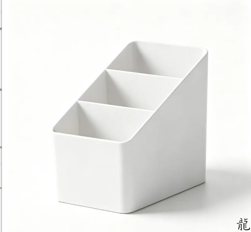 4-Slot Remote Control Organizer Tray - Desktop Storage Box for TV & Phone