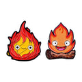 2-Pack Cute Flame Enamel Pins Cartoon Anime Movie Brooches Fashion Jewelry