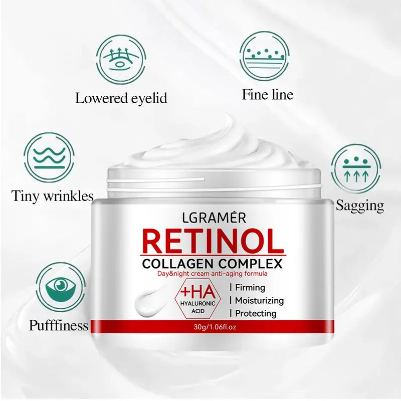 Retinol Firming Face Cream with Collagen for Wrinkle Reduction - Moisturizer & Brightening