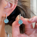 Women’s Shiny Blue Crystal Ball Ear Cuffs - Fashion Jewelry Accessory