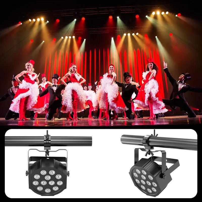 Heavy Duty Stage Lighting Clamps 8-Pack for DJ and Par Lights - Black