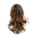 Synthetic Ponytail Claw Clip Extensions - Short Curly Hairpiece for Women