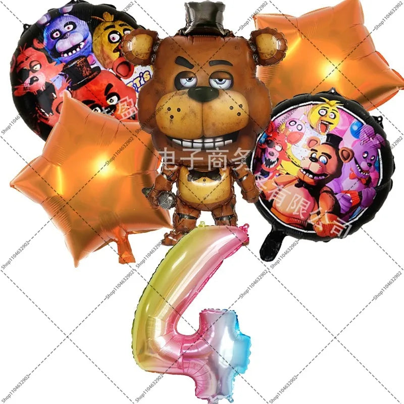 FNAF Balloons Set for Birthday Party Decorations Themed Celebration Cartoon Anime Balloon Gifts
