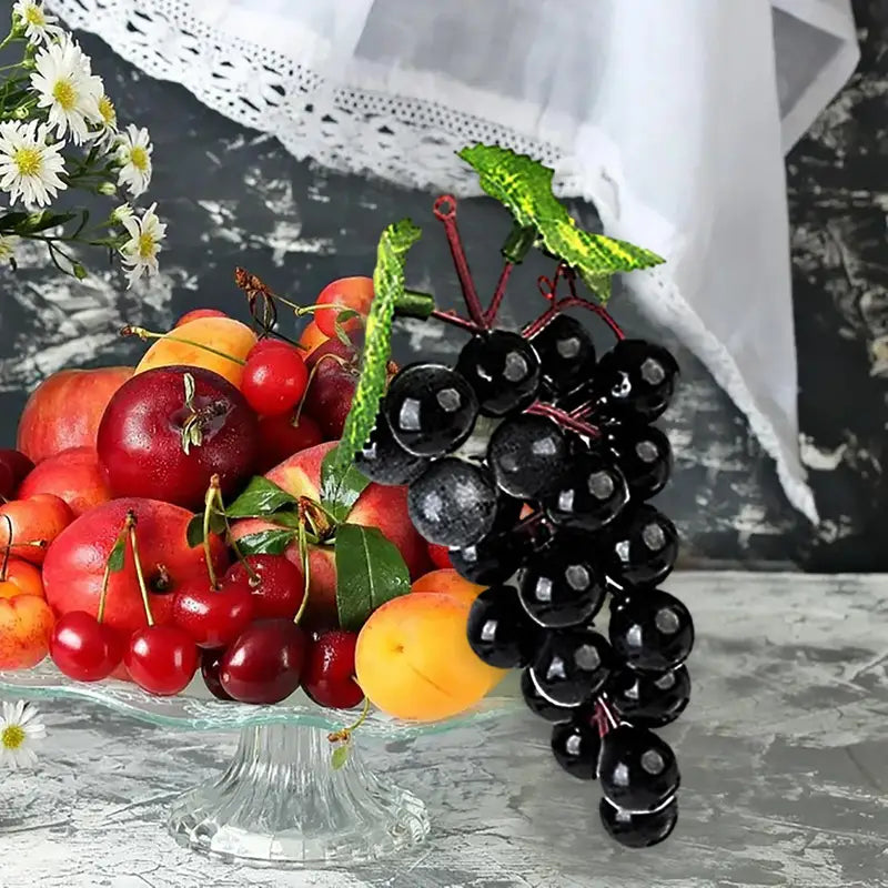 Artificial Grapes Cluster - Fake Fruit Decor for Home Garden Wedding Party