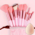 Professional 13-Piece Makeup Brush Set with Soft Fluffy Bristles for Face & Eye Makeup