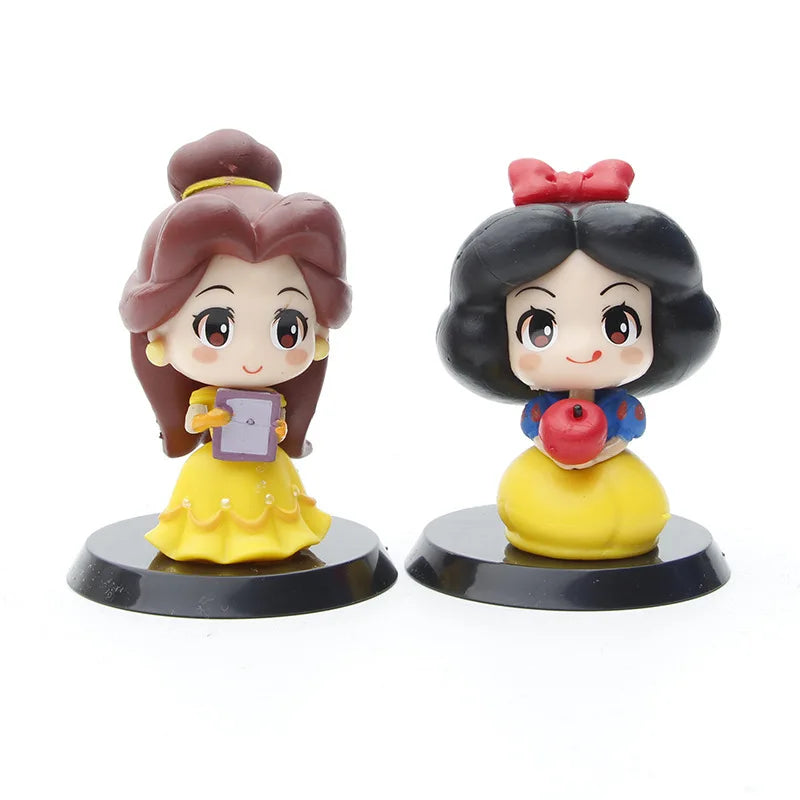 Anime Action Figures Collection Set - Maleficent Jasmine Rapunzel Kawaii Toys