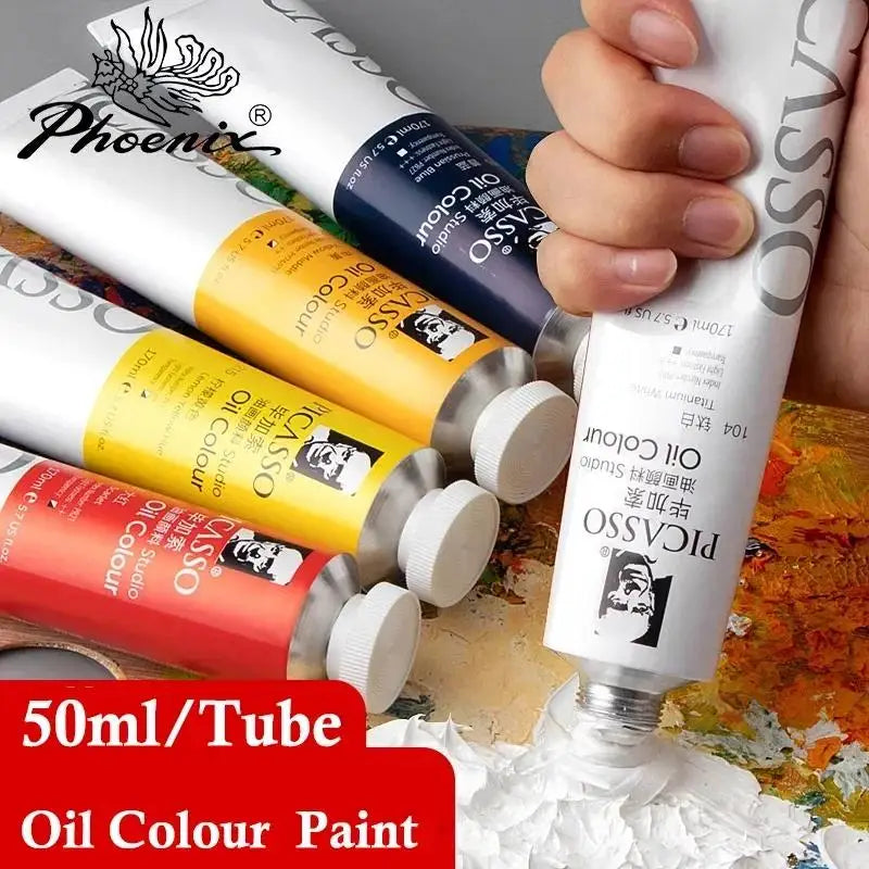50ml High Saturation Oil Paint Tube for Artists - Non-Toxic, Mixable, Fast Drying